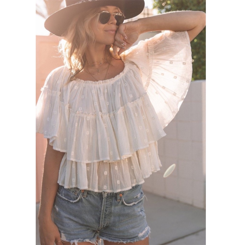 SOLD OUT Boho Angel Off The Shoulder Top - Picture 9 of 10